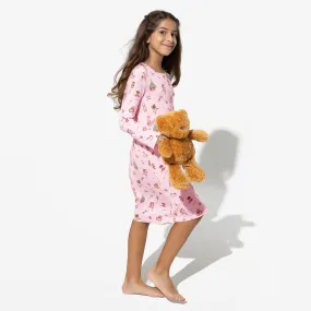 Nutcracker Pink Bamboo Girls' Long Sleeve Dress Nutcracker Pink Bamboo Girls' Long Sleeve Dress