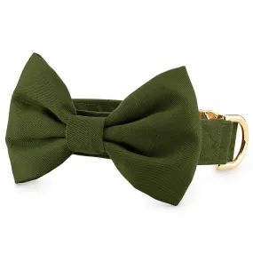 Olive Bow Tie Collar Olive Bow Tie Collar