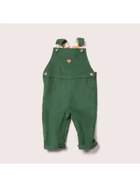 Organic Embroidered Toadstool Classic Corduroy Dungarees Organic Embroidered Toadstool Classic Corduroy Dungarees