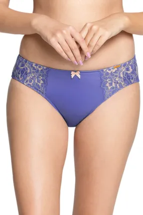 Print Low Rise Seamed Bikini Panty - Periwinkle Print Low Rise Seamed Bikini Panty - Periwinkle