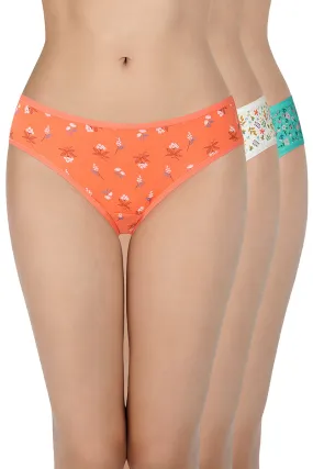 Printed Low Rise Bikini (Pack of 3) - C514 Printed Low Rise Bikini (Pack of 3) - C514