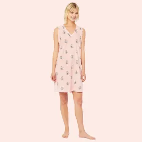 Queen Bee Pima Knit Nightgown - Pink Queen Bee Pima Knit Nightgown - Pink
