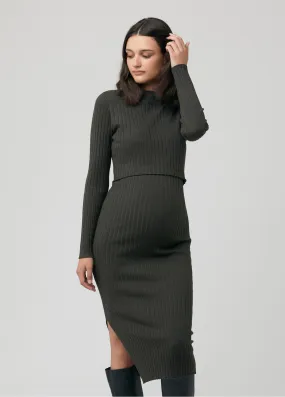 Ripe Maternity Nella Rib Nursing Sweater Dress Ripe Maternity Nella Rib Nursing Sweater Dress