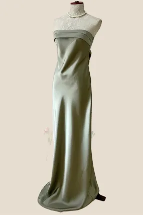 Strapless Sage Sheath Party Dress Strapless Sage Sheath Party Dress