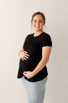 'Tara' Asymmetrical Wrap Maternity Nursing Top FINAL SALE 'Tara' Asymmetrical Wrap Maternity Nursing Top FINAL SALE