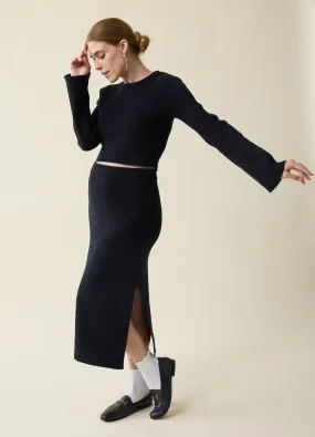 The Mix   Mingle  Black Maternity Sweater Midi Skirt The Mix   Mingle  Black Maternity Sweater Midi Skirt