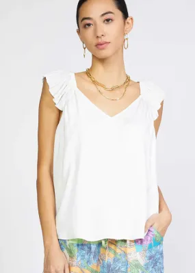 Val sweetheart neck Blouse I White Val sweetheart neck Blouse I White