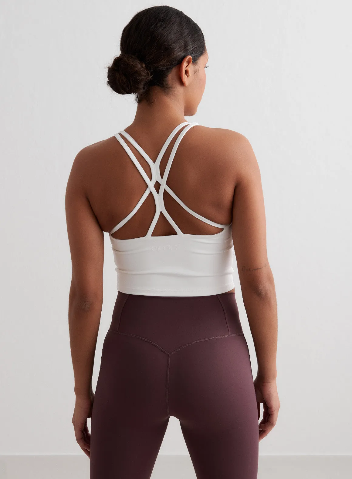 White Sculpting Strappy Bralette